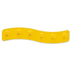 Attaccapanni Scuola Onda 6 Posti Giallo – Appendiabiti da Parete