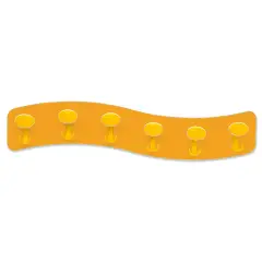 Attaccapanni Scuola Onda 6 Posti Arancio – Appendiabiti da Parete