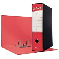Registratore con Custodia Meccanismo a Leva Oxford Dorso 8 Rosso