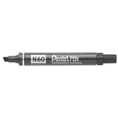 Marcatore Permanente con Punta Scalpello Pentel Marker N60 Nero