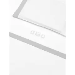 Set Lenzuola Letto 3 Pezzi Bianco Grigio Coll. Molly Erbesi
