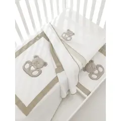 SET LENZUOLA LETTO 3 PEZZI BIANCO TORTORACOLL. CHARLY