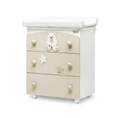 INSIEME BAGNETTO 3 CASSETTI AVANA