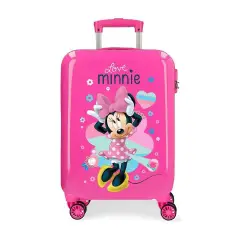 Disney Minnie Love Trolley Da Cabina Minnie Love Rosa Abs 55 Cm 4 Ruote