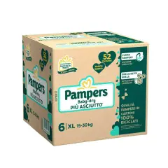 Pannolini Pampers Baby-Dry Pacco Scorta - Taglia 6 (15-30 Kg) - 52 Pezzi