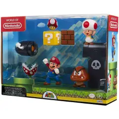 Nintendo 5 Figure Mario Acorn Plains Diorama Set