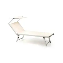 Lettino Prendisole da Giardino Freak Ecrù – Comfort e Relax All’Aperto