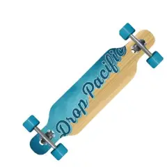 Longboard Drop Pacific - Tavola 97x23 cm, Multistrato di Acero