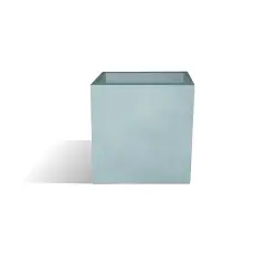 Vaso Quadrato Liscio 40x40 H.40 Grigio Chiaro - Stile Moderno per Giardino e Casa