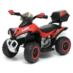 Moto Elettrica Per Bambini Mini Quad Deluxe 6v Rosso