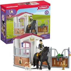 Schleich Box per Cavalli con Tori e il Suo Cavallo Principessa