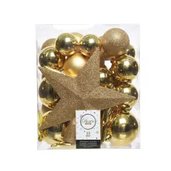 Box 33 Sfere di Natale - Diametro 8 cm - Light Gold