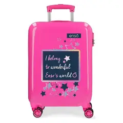 Trolley Abs 55cm. 4 Ruote Enso Make a Wish Fucsia
