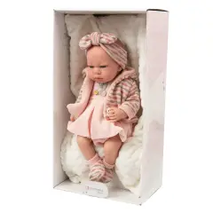 Arias Bambolotto Bebè con Cuscino 40 cm Rosa