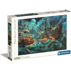 Puzzle 6000 Pz Hqc Pirates Battle Clementoni 36530