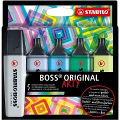 Stabilo Boss Arty – Set 5 Evidenziatori Tonalità “Cool”
