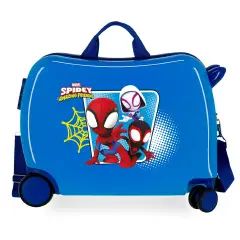 Spidey Team Up Trolley da Viaggio Cavalcabile Abs 4 Ruote Blu