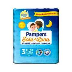 Pannolini Pampers Sole e Luna - Taglia 3 - 4-9 Kg - 20 Pezzi