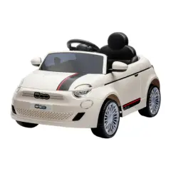 Auto Elettrica per Bambini Fiat 500e 12V con Radiocomando Bianca