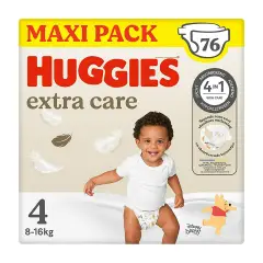 Pannolini Huggies Extra Care Megapack - Taglia 4 - 8-16 Kg - 76 Pezzi