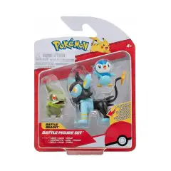 Pokemon Battle Figure Set 3 Personaggi: Axew, Piplup, Luxio