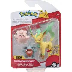 Pokemon Battle Figure Set 3 Personaggi: Clefairy, Gible, Leafeon