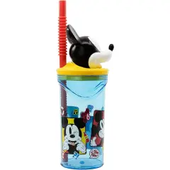Mickey Bicchiere con Cannuccia 3D Tritan ml. 360