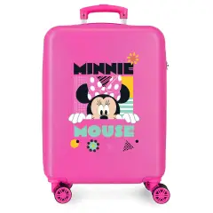 Disney Minnie Geometric Trolley ABS 55 cm 4 Ruote Fucsia