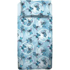 Completo Letto 1 Piazza Stitch Azzurro