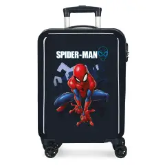 Valigia da Cabina Rigida Spiderman Action 55cm Blu