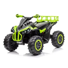 Moto Elettrica per Bambini Realistica Quad ATV 1.0 12V Verde