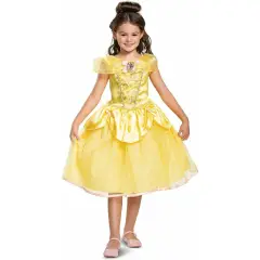 Costume Principessa Belle Deluxe per Bambine - Taglia S - 5/6 Anni