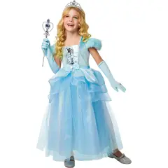 Costume Principessa - Blue Princess, Taglia M per Bambine 5/7 Anni