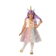 Costume Principessa Shiny Unicorn per Bambine - Taglia S - 3/4 anni