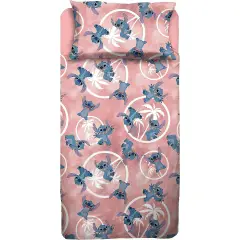 Completo 1 Piazza E Mezza Stitch Rosa