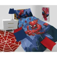 Coperta Trapuntata 1 Piazza Piazzato Spiderman