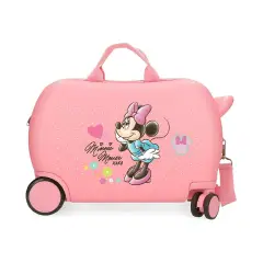 Minnie Imagine Trolley Cavalcabile Abs 4 Ruote 45 Cm Rosa