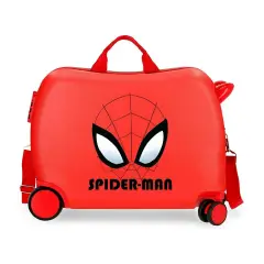 Spiderman Authentic Trolley Cavalcabile Abs 4 Ruote Rosso