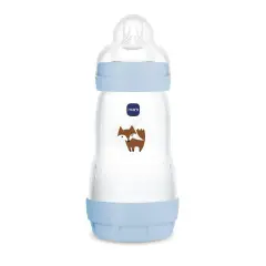 Biberon Easy Start Anticolica, Tettarella in Silicone SkinSoft, 2+ Mesi, 260 ml, Azzurro