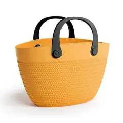 Borsa Linda Gialla Con Manici In Plastica