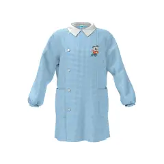 Grembiule Bambino Asilo 4042 Quadrettato Azzurro 6 Anni