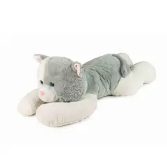 Peluche Gatto Steso 100cm - Occhioni Glitterati, Bicolore