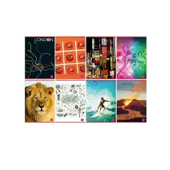 Quaderno Maxi per Ragazzi Fantasie Assortite: 80 g, Rigatura 5 Mm per Scuola Media e Superiore