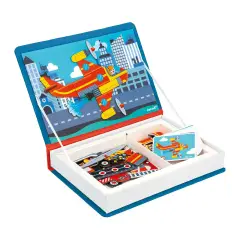 Janod - Magneti'Book Pompieri - Gioco Educativo 60 Magneti