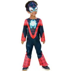 Costume Miles Morales Glow In The Dark per Bambini - Taglia Toddler - 2/3 anni