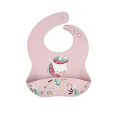 Bavaglino Con Tasca In Silicone - Unicorno Sparkly