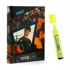 DIARIO MARE FUORI COPERTINA FOTO CON EVIDENZIATORE TRATTO VIDEO GIALLO