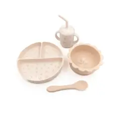 Bamboom Set Bimbo in Silicone Piatto Scodella Cucchiaio Bicchiere Tulips