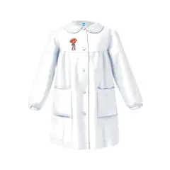 Grembiule Bambina Asilo Bambina Rossa Bianco 6 Anni