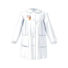 Grembiule Bambina Asilo Milk Shake Bianco 6 Anni